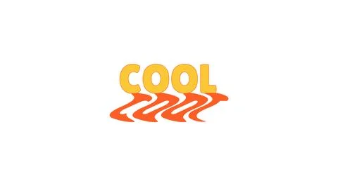 Cool bold internet slang with wavy orange shadow Stock Illustration