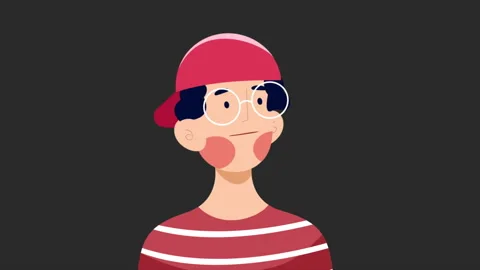 Cool Boy Looking Right And Left Stock Footage 232197962