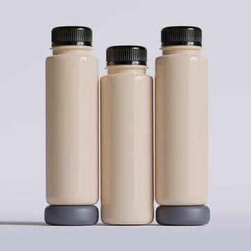 Cool Brew Coffee Bottle with a black color cup and realistic render (15) Stock Illustration