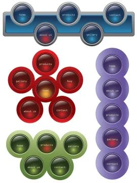 Cool buttons for the web Stock-Illustration