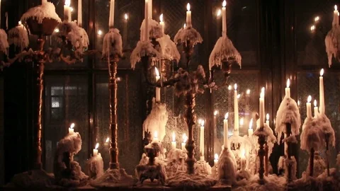 Cool candle display Stockbeeldmateriaal 81221747