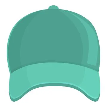 Cool cap icon cartoon vector. Front design Stock Illustration
