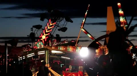 Cool Carnival Rides Stock Footage 11162742