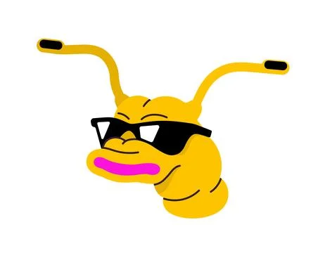 Cool cartoon alien character wearing sunglasses. UFO, space adventures. Funny Stock Illustration
