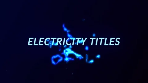 Cool Cartoon Electricity Titles Stock After Effects