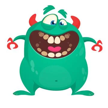 Cool cartoon vector monster character Stock Illustration