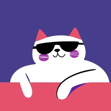 Cool Cat Stock Illustration
