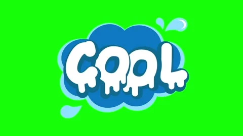 Cool chat sticker animation on green screen background Stock Footage 314497135