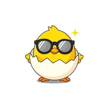 Cool chick hatched Illustrazione stock