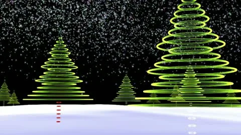 Cool Christmas Trees Stock Footage 14401909