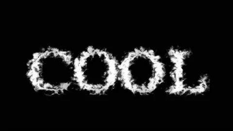 Cool cloud text effect black isolated background Stock Footage 138722019