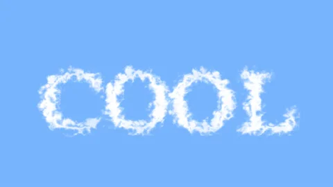 Cool cloud text effect sky isolated background Stock Footage 138722022
