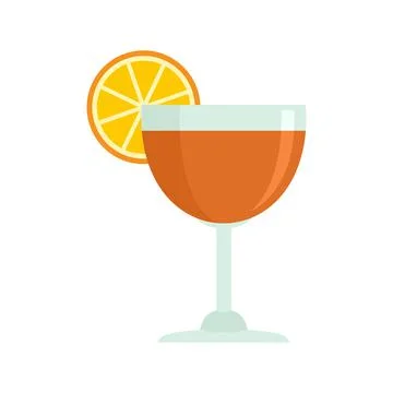 Cool cocktail icon flat isolated vector 스톡 일러스트
