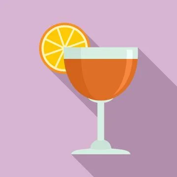 Cool cocktail icon, flat style イラスト素材