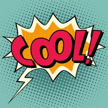 Cool comic book bubble text Stock Illustration