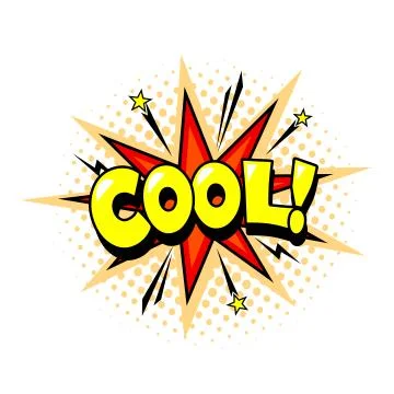 Cool comic book speech bubble background, halftone effect Stock Illustration