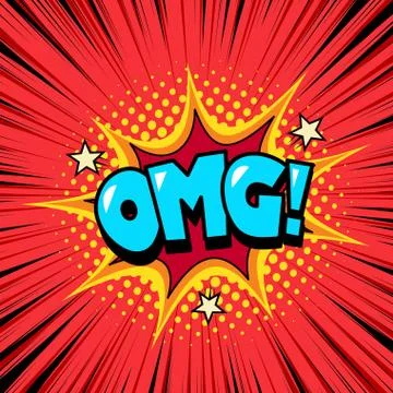 Cool comic book speech bubble background, halftone effect Stock Illustration