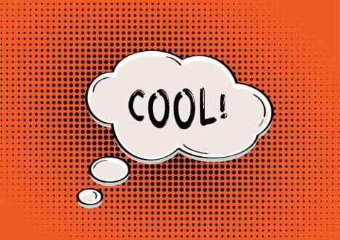 COOL comic bubble Stock Illustration