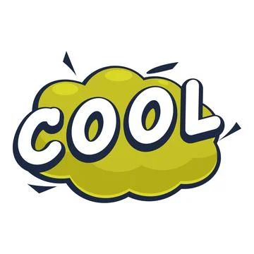 Cool comic speech bubble expressing excitement Stock Illustration