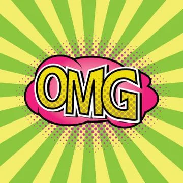 Cool comic speech bubbles with text and effect Stock Illustration