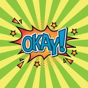 Cool comic speech bubbles with text and effect Stock Illustration