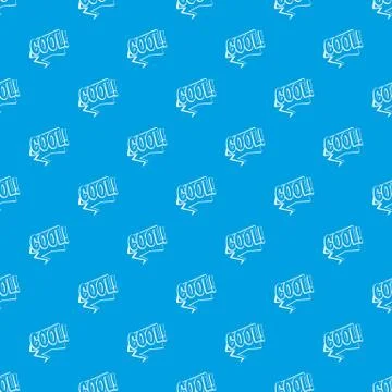 COOL, comic text speech bubble pattern seamless blue Stockillustratie
