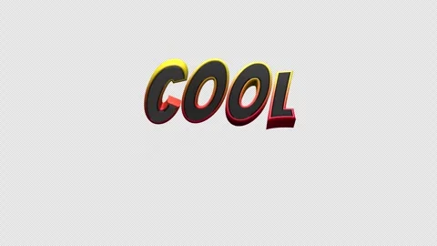 Cool Comic Title Loop On Alpha Video stock 304266355