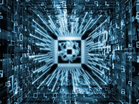 Cool Computer CPU 스톡 일러스트