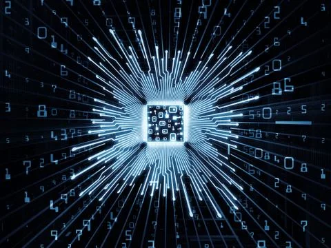 Cool Computer CPU Stock Illustration