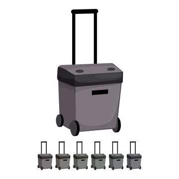 Cool cooler box cartoon vector graphic Illustrazione stock