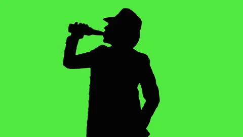 Cool cowboy in a hat with a bottle of beer Video stock 89779796