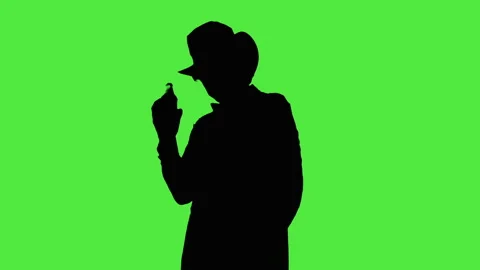 Cool cowboy in a hat with a bottle of beer Video stock 89779937