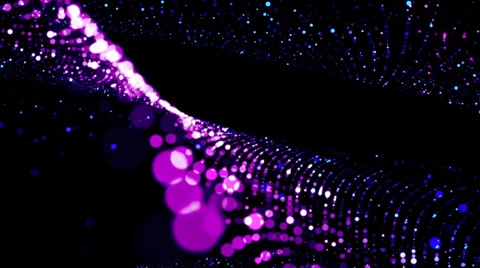 Cool Dancing Particle Strings - VJ Loop Stock-Footage 27558868