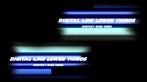 Cool Digital Line Lower Thirds Stock After Effects