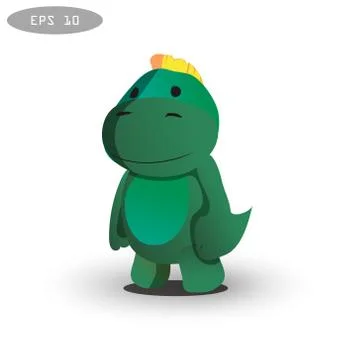 Cool dinosaur character design Stock Illustration