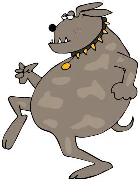 Cool dog running Stock Illustration