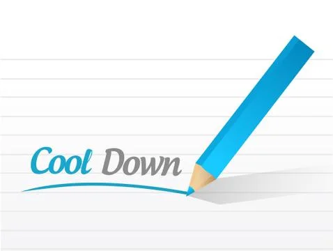 Cool down sign message illustration design Stock Illustration