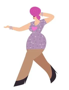 Cool drag queen Stock Illustration