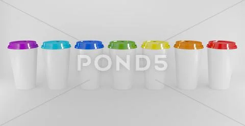 Cool drink cup colorful Stock Illustration