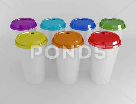Cool drink cup colorful Stock Illustration