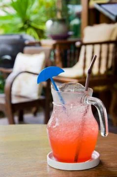 The cool drink in the jug Stock Photos