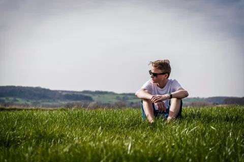 Cool dude in a field Photos