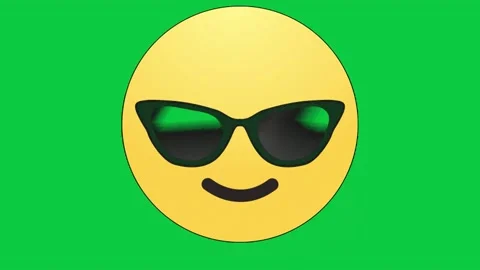 A cool emoji with sunglasses great for adding a relaxed or cool. Stock Footage 306848475