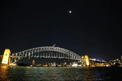 Cool evening shot of face of the opera house Stock Photos