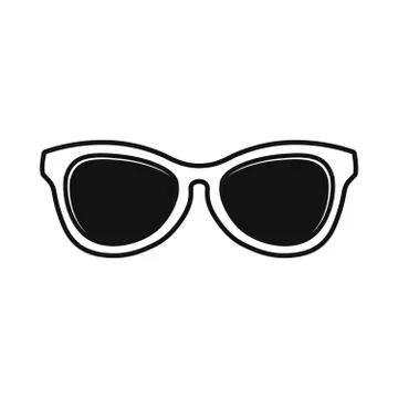 Cool Eyeglasses Simple Flat Design Stock Illustration
