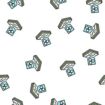 Cool fabrics properties vector seamless pattern Illustrazione stock