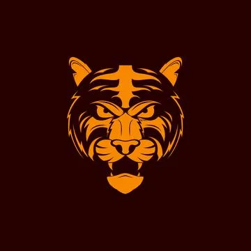 Cool face tiger scream logo design vector graphic symbol icon sign illustra.. Stock Illustration