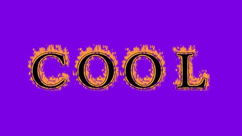 Cool fire text effect violet background Stock Footage 136245529