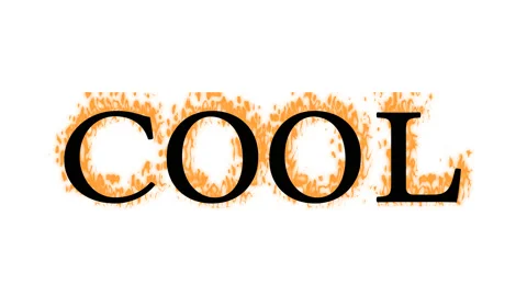 Cool fire text effect white isolated background Stock Footage 138072039