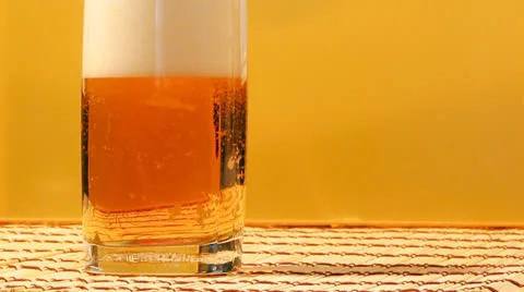 Cool fresh beer bubbles Stock Footage 22456434